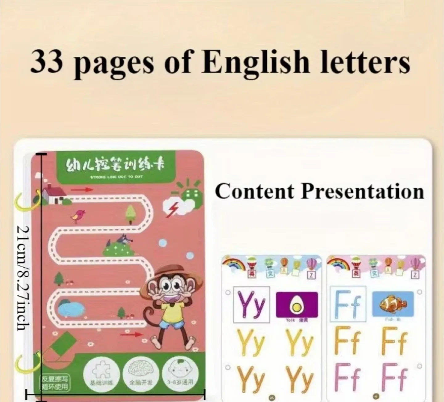 33 page Reusable ABC Writing Practice Book image indicator(6)