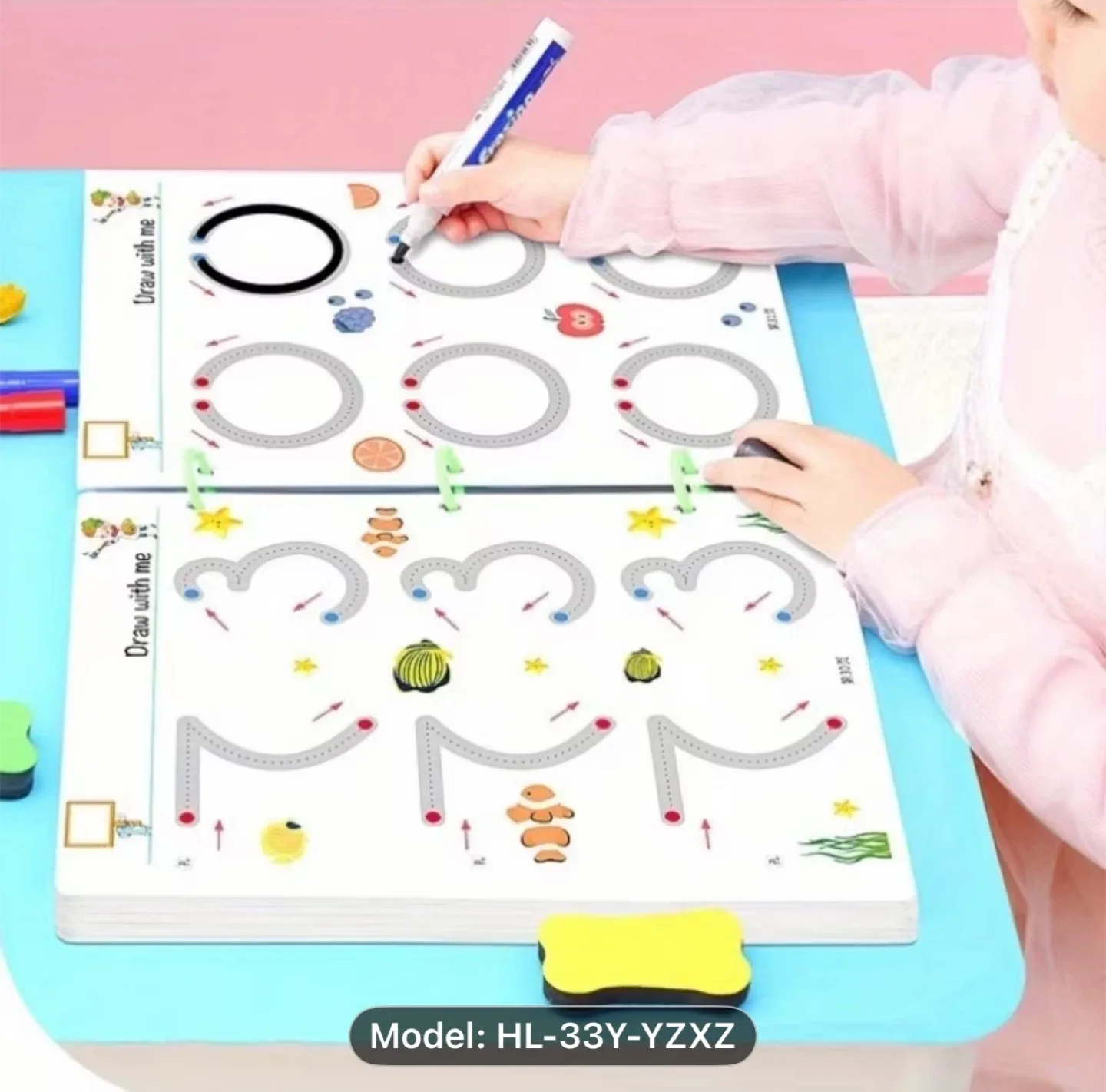 33 page Reusable ABC Writing Practice Book image indicator(2)