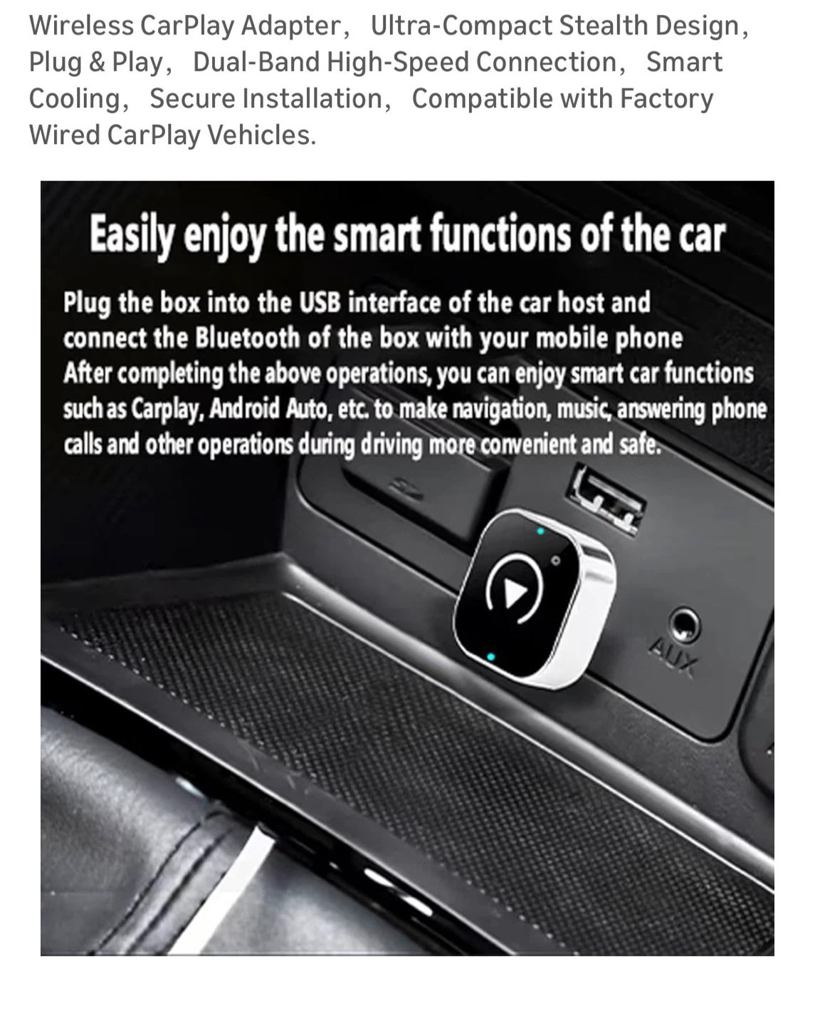 Brand New Wireless CarPlay Adapter - photo 5