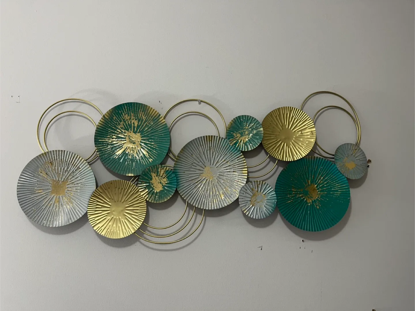 Metal Wall Decor - Gold, Green, Silver