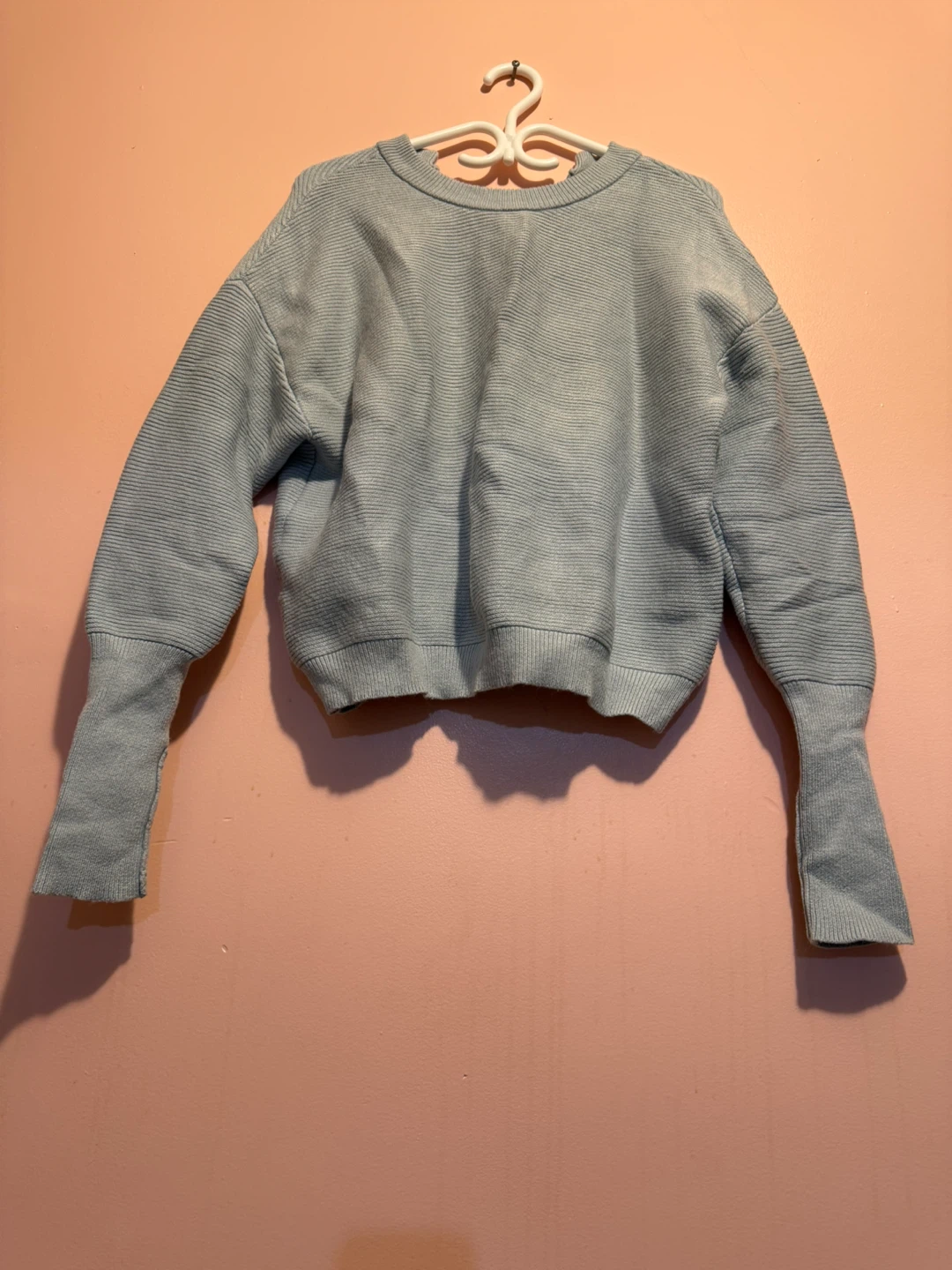 Ribbed Knit Sweater with Bow Detail(6475621363)message