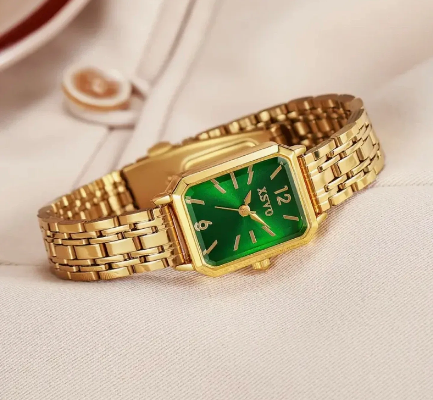 XSVO Gold & Green Women's Watch