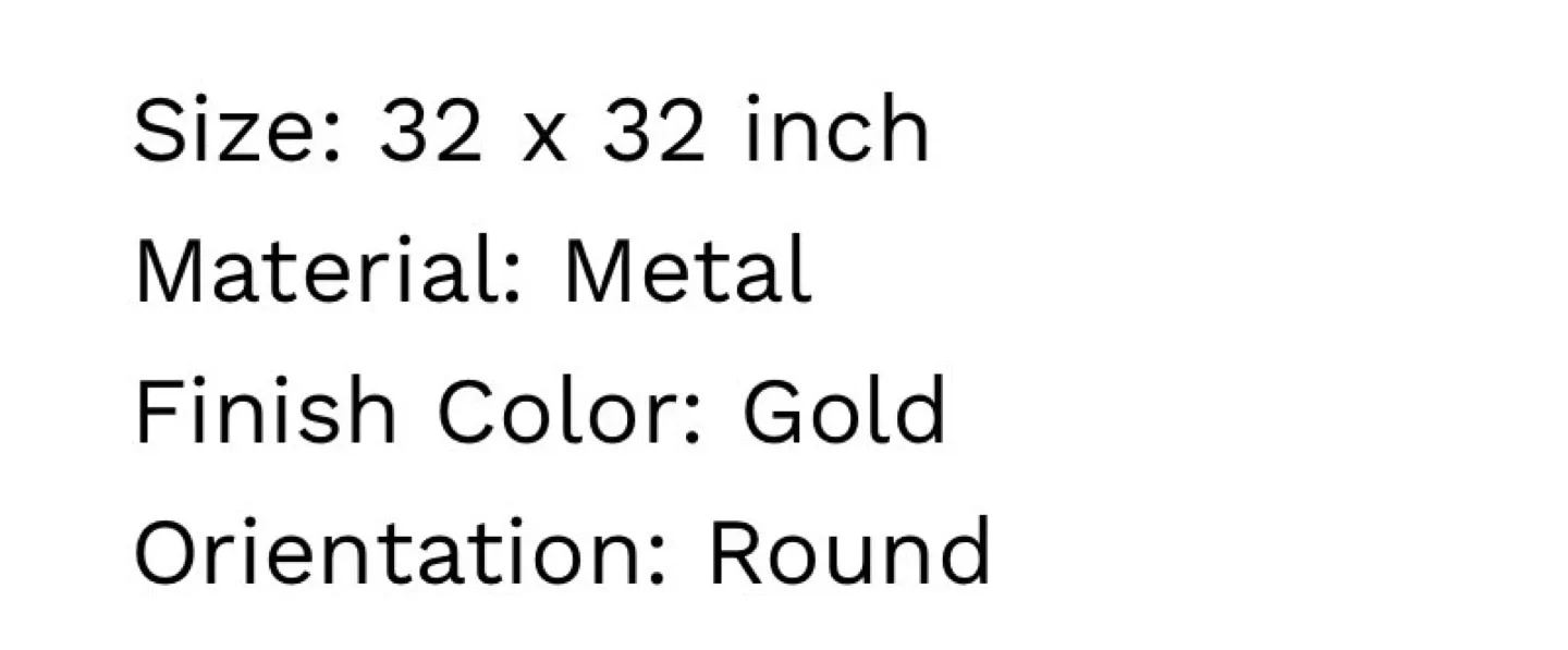 Gold Leaf Decorative Round Mirror image indicator(2)