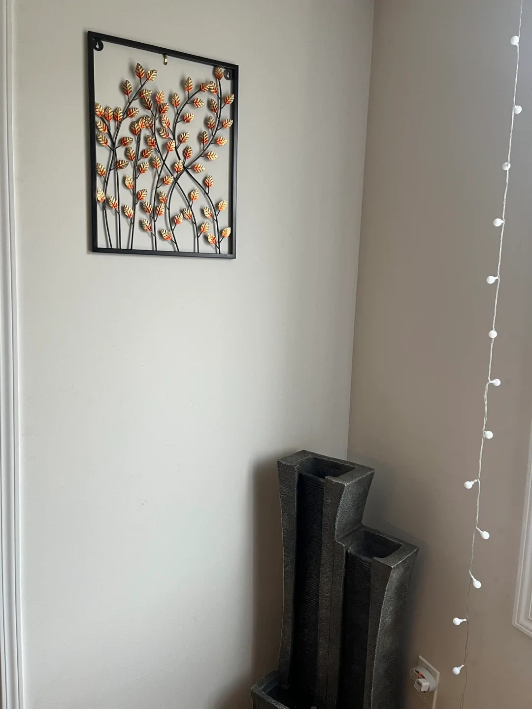 Metal Wall Art with Autumn Leaves