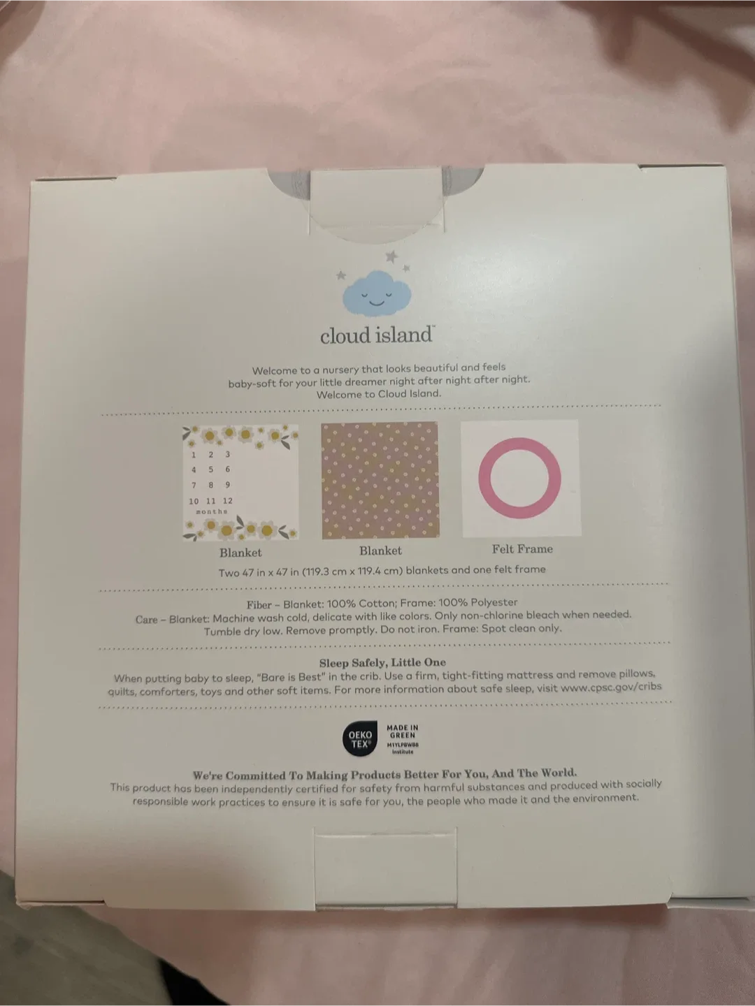 Cloud Island Muslin Blankets & Frame Set - Newborn image indicator(2)