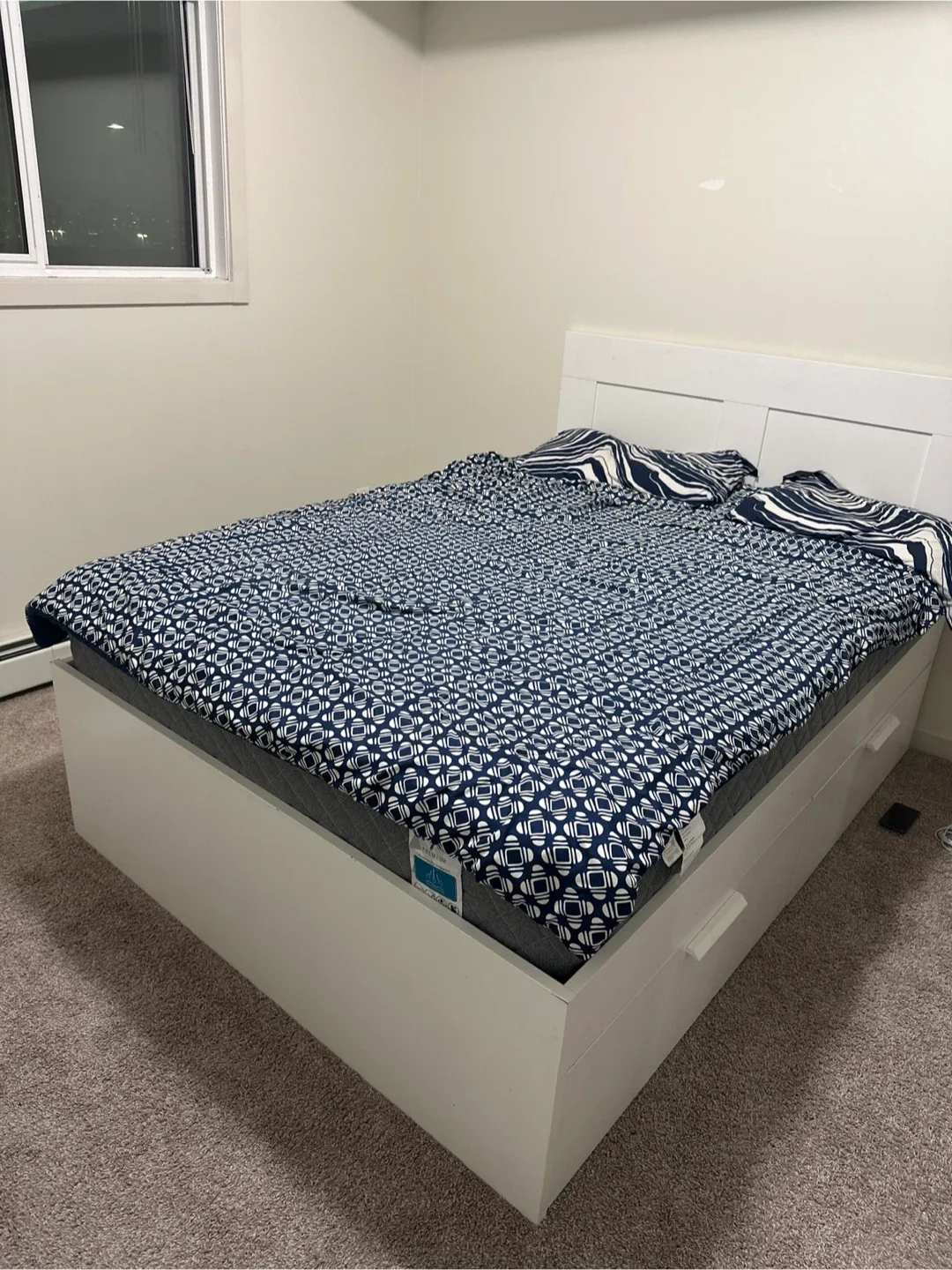 Double  Size Cryslit Premium Mattress and ikea bed frame