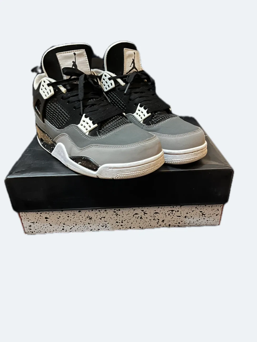 Air Jordan 4 Retro Grey/Black/White Size 9.5