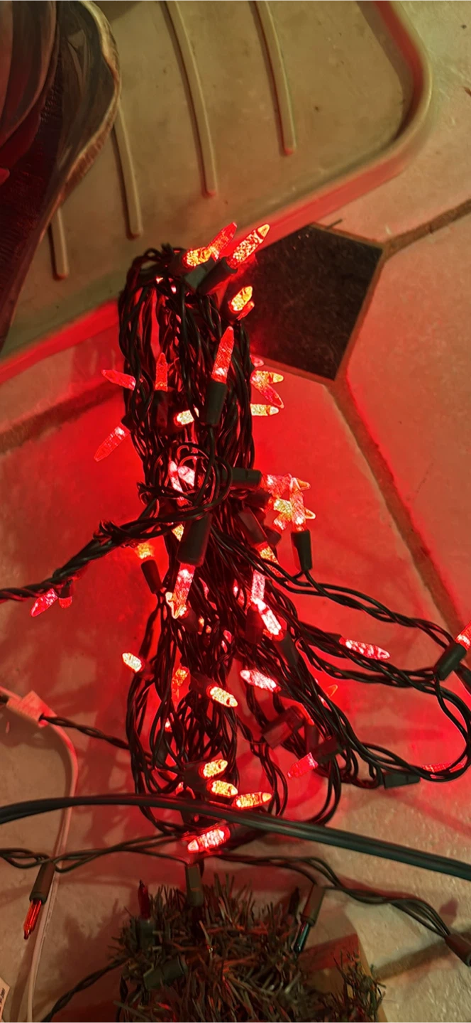 Set of 3 red Christmas String Lights - photo 2
