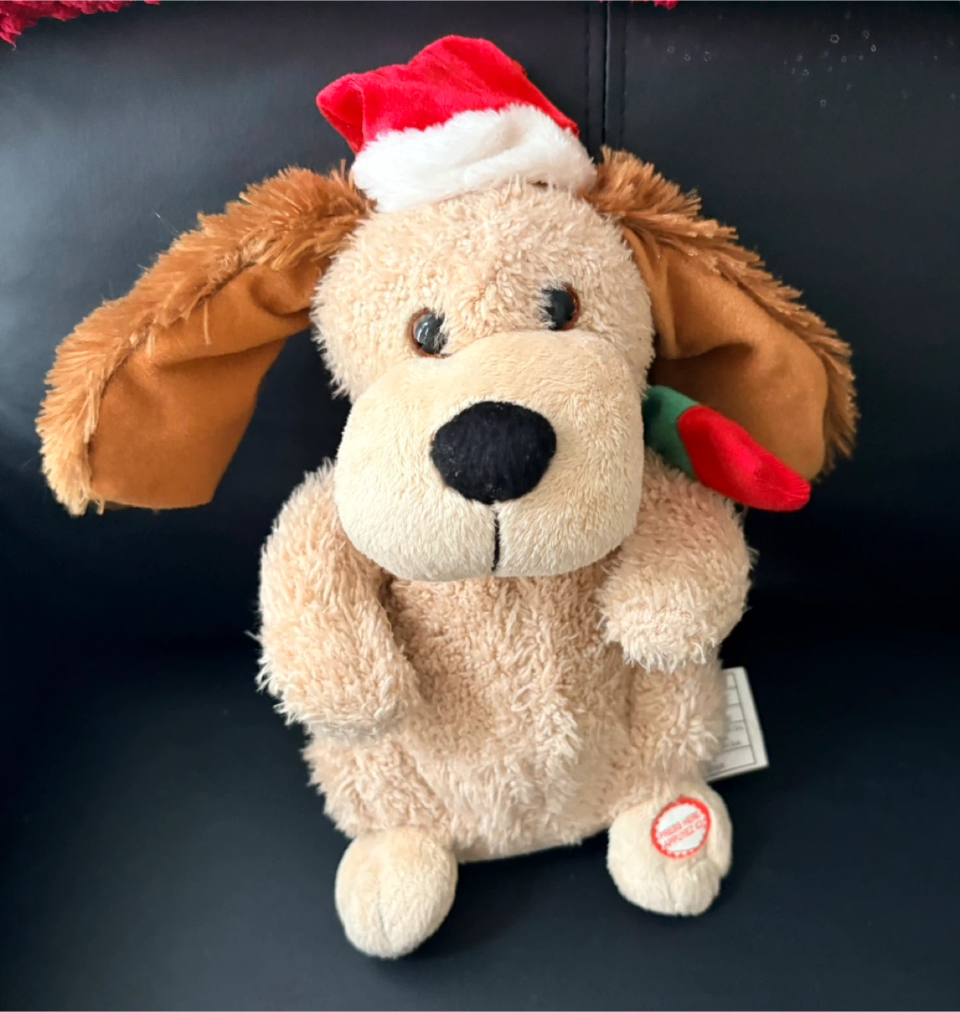 Christmas Animated Plush Dog Toy