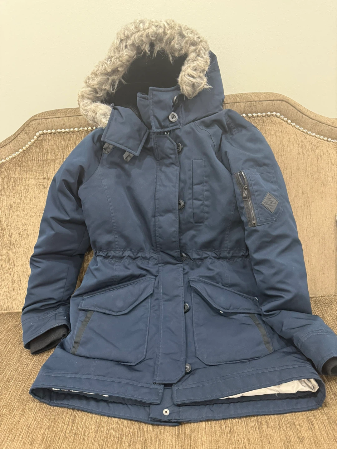 Hollister Blue Winter Parka