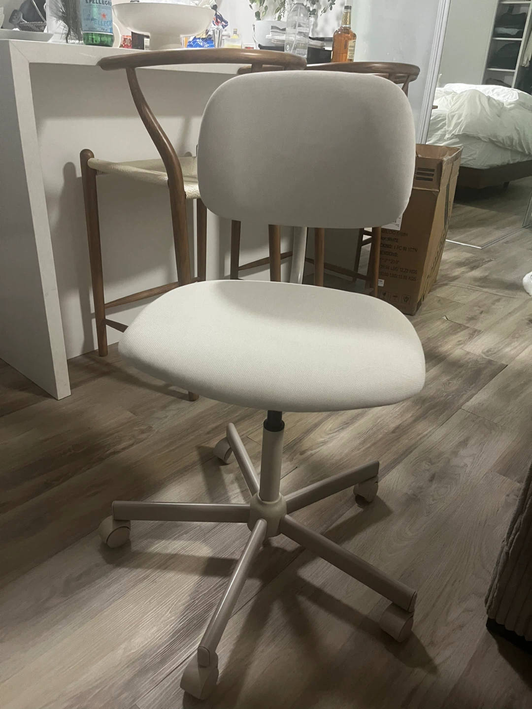 White Swivel Desk Chair -Ikea bleckberget