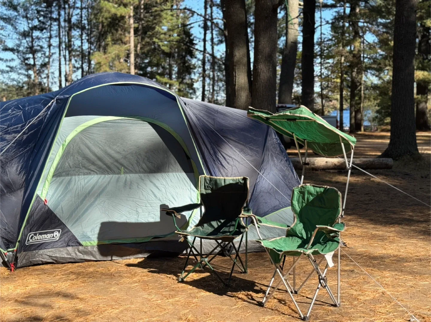Selling an 8-person Coleman tent and 3 camping chairs