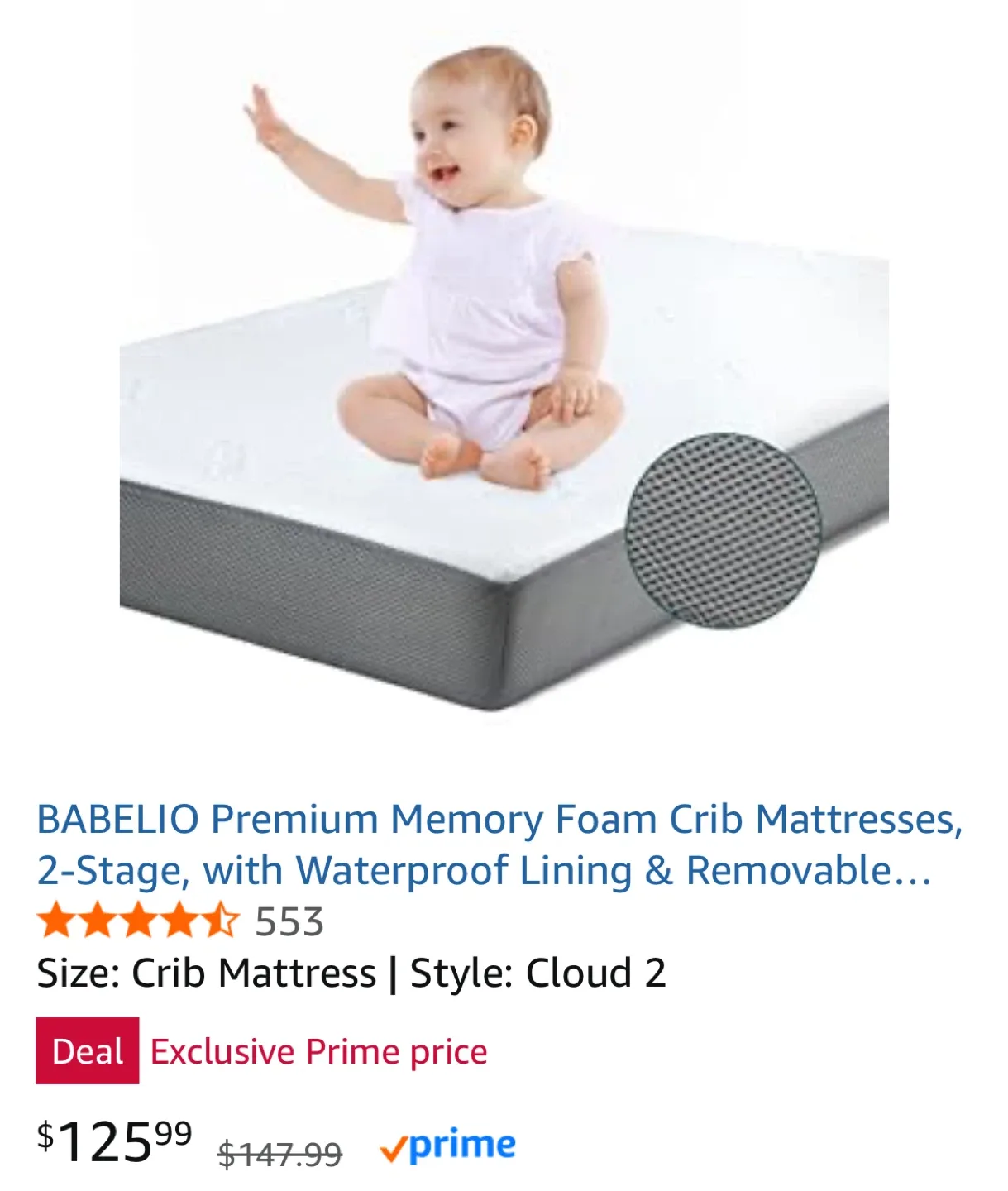 New Babelio Crib Mattress - Dual Sided image indicator(6)