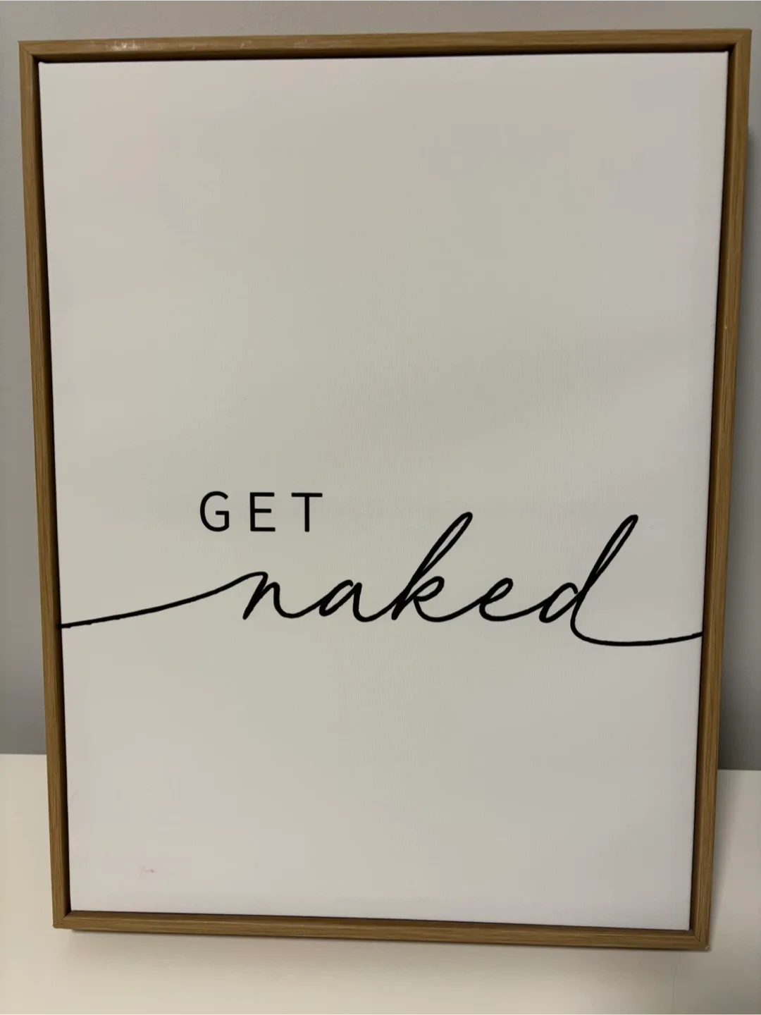 "Get Naked" Framed Wall Art