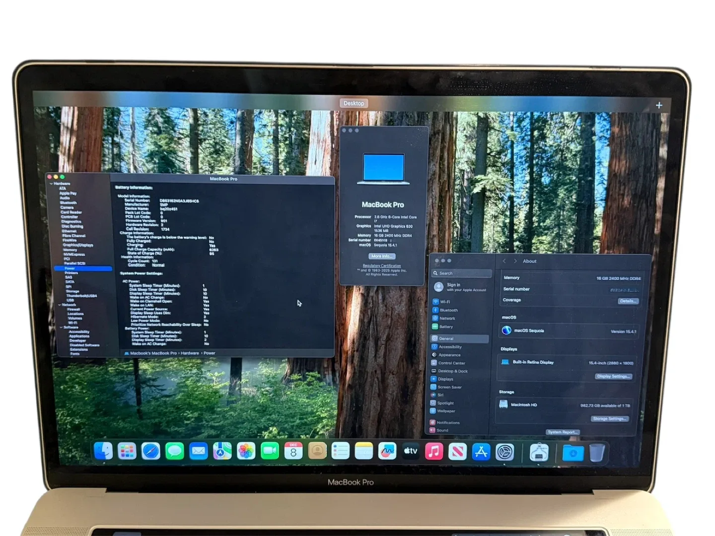 Apple MacBook Pro 15 inch (2019, Model A1990)  – With Charger image indicator(2)