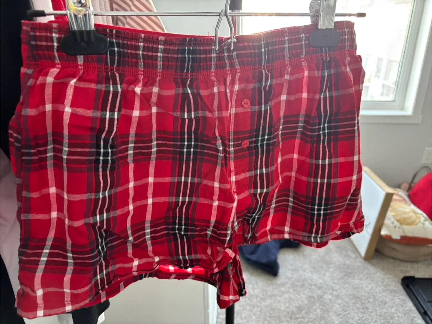 PINK Victoria's Secret Plaid Sleep Shorts - Size S