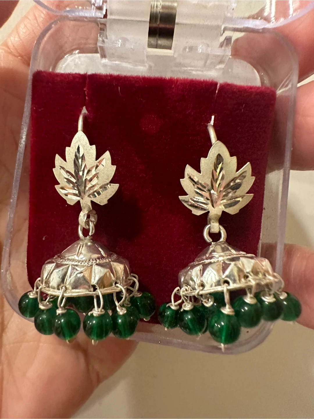 Maple Leaf Jhumka Earrings - photo 4
