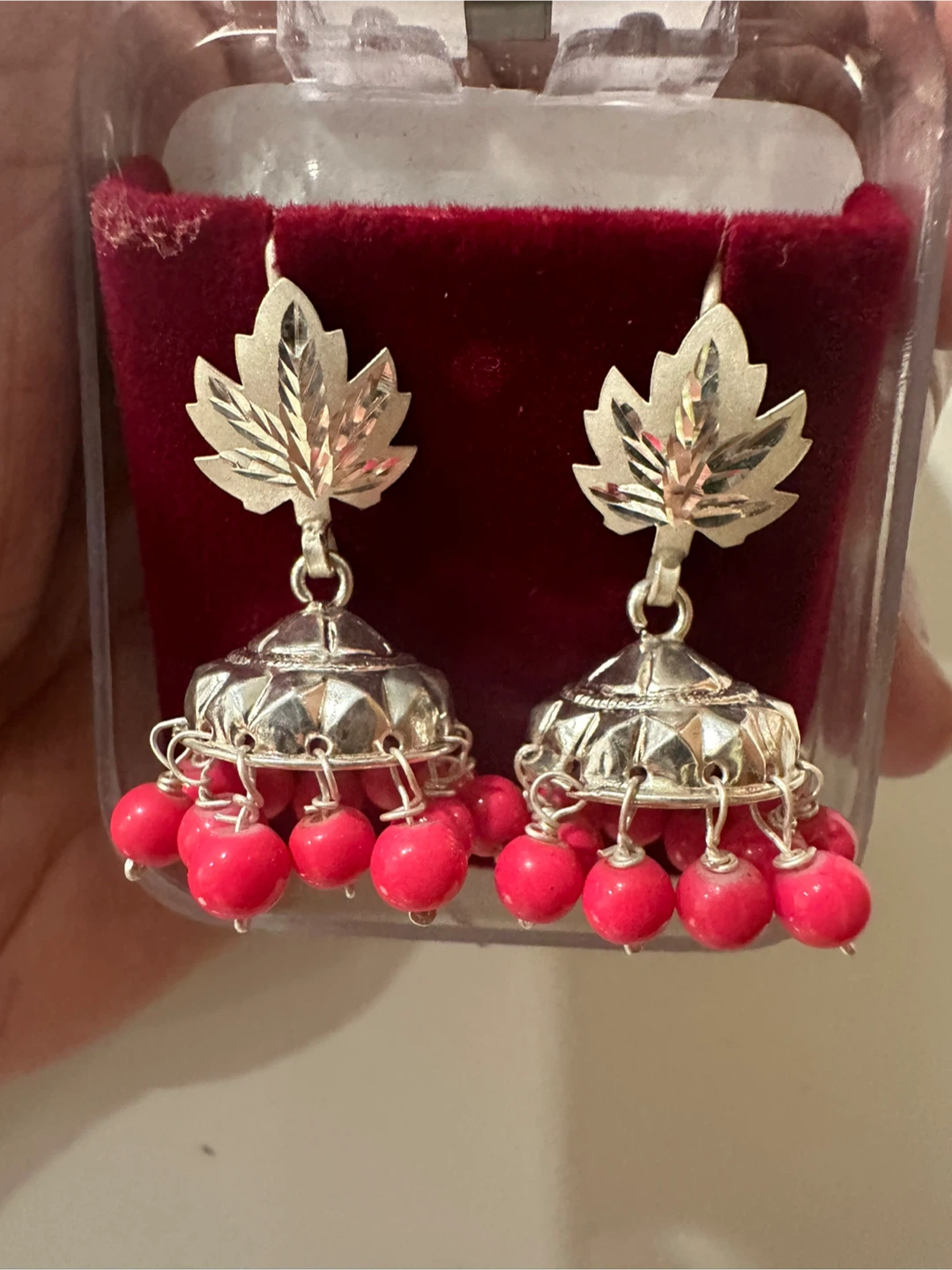 Maple Leaf Jhumka Earrings