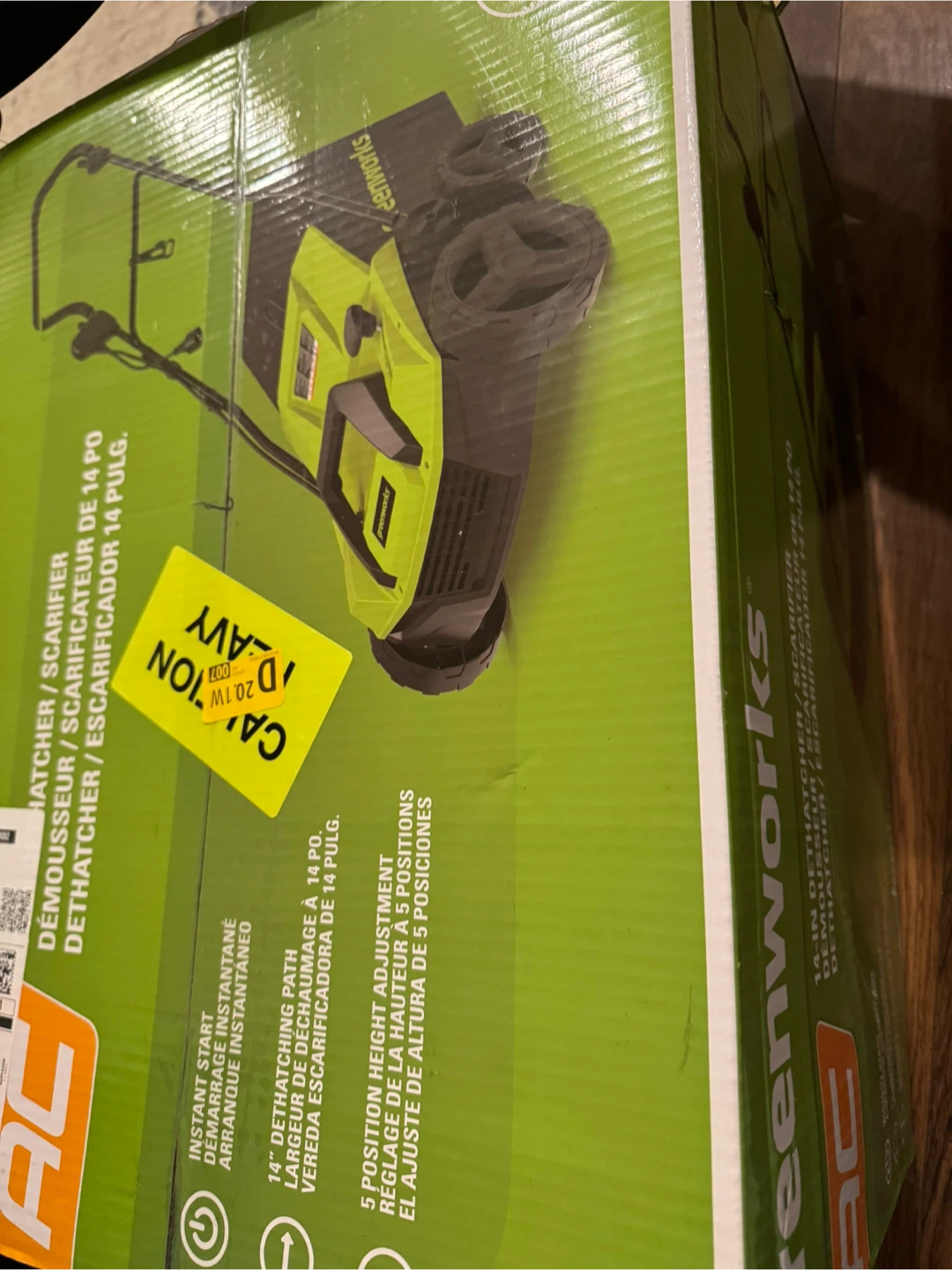 Greenworks 14-Inch Dethatcher/Scarifier - NEW - photo 3