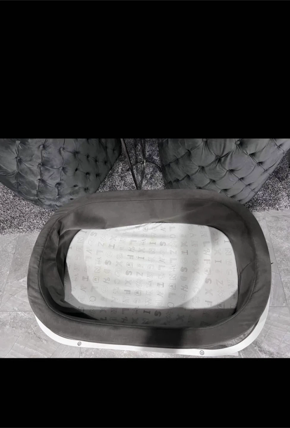 Grey Baby Bassinet