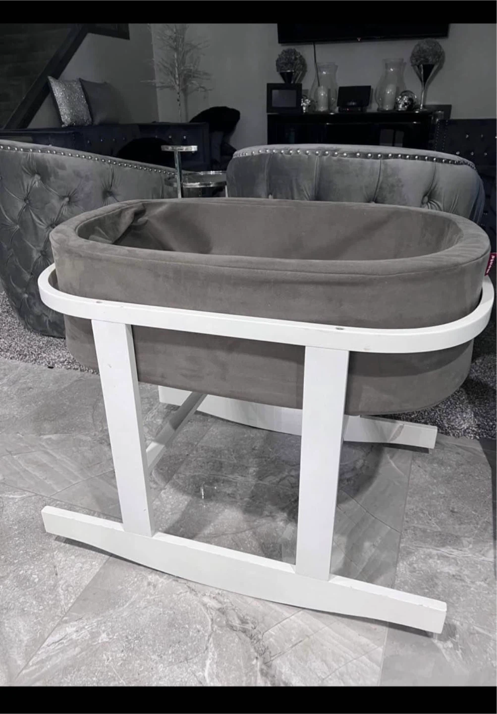 Grey Baby Bassinet - photo 3
