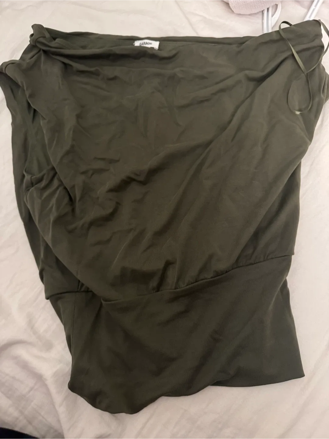 Garage Olive Green One Shoulder Top with tag brand nee