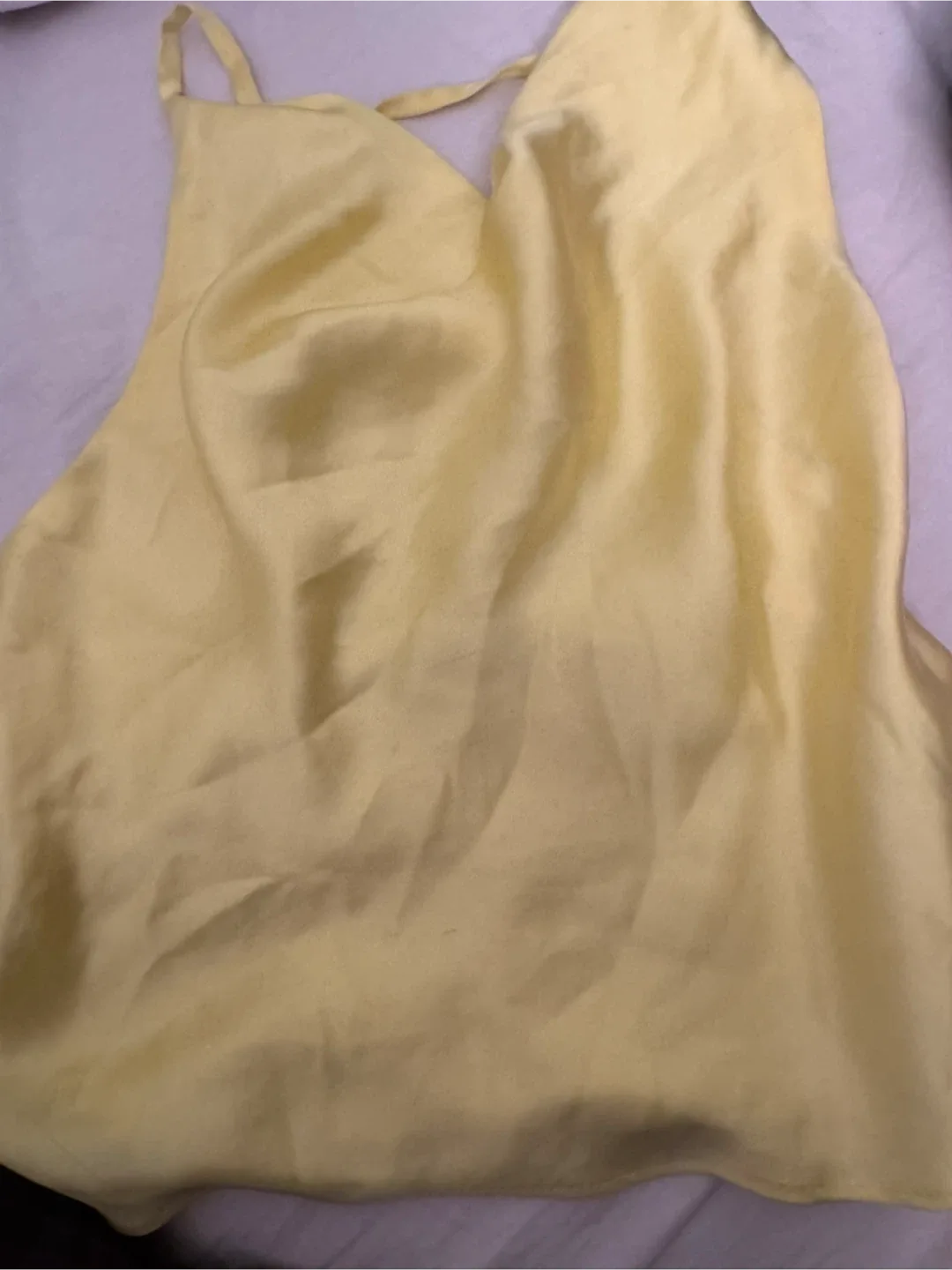 Zara Yellow satin Cami Top