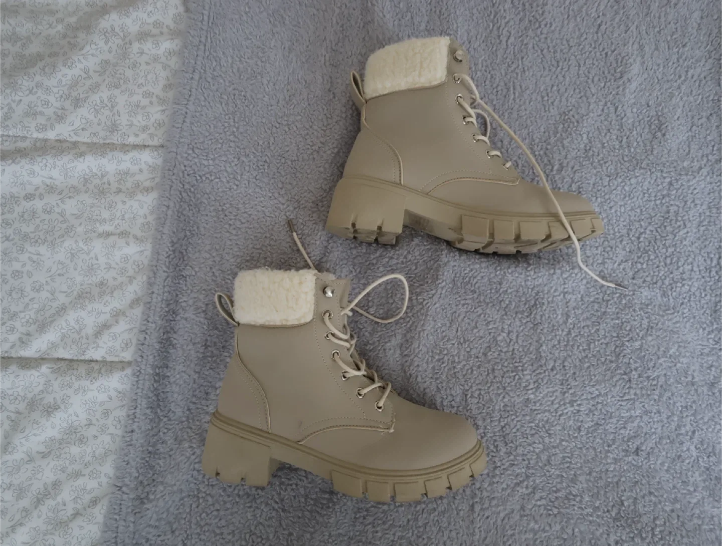 Beige Winter Boots - Size 9