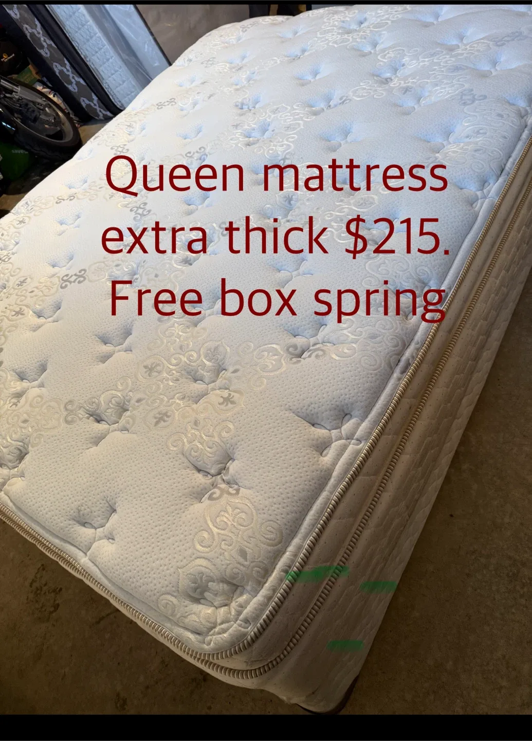 Queen Mattress & box . Delivery $