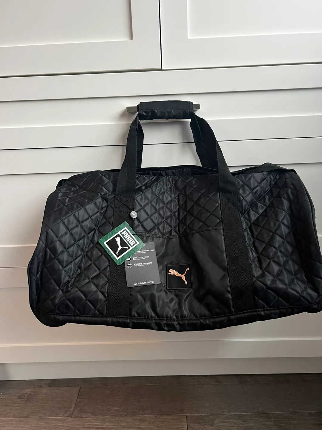 New Puma Lux Tubular Duffle Bag - Black