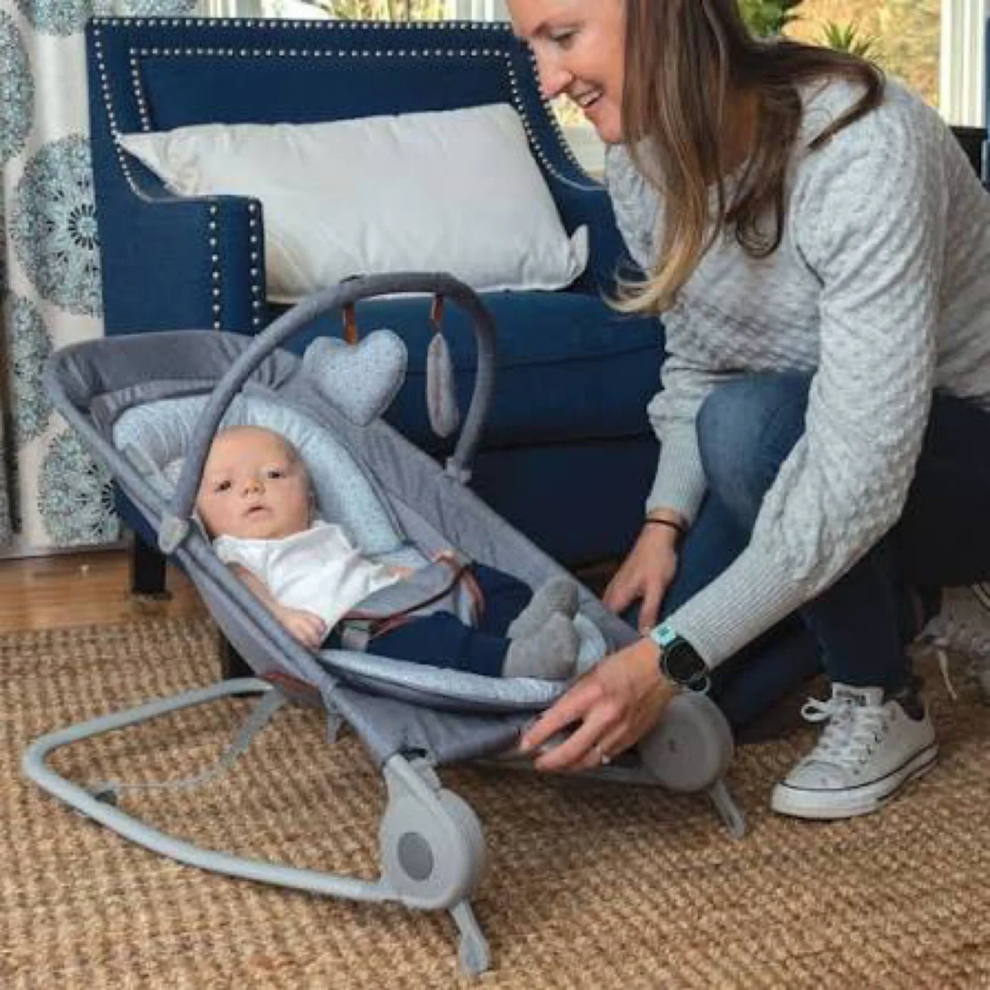 3 Piece Baby Set - Stroller, Bath, Baby Bed Bouncer image indicator(8)