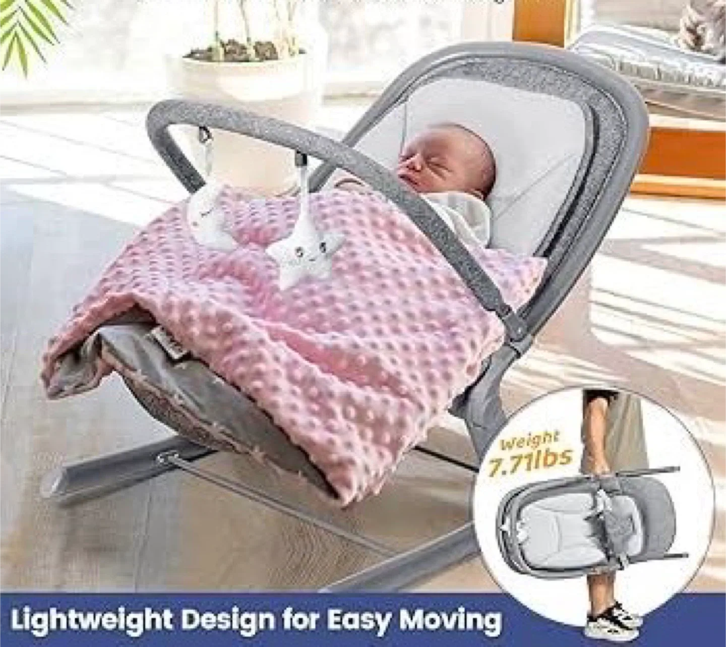 3 Piece Baby Set - Stroller, Bath, Baby Bed Bouncer image indicator(10)