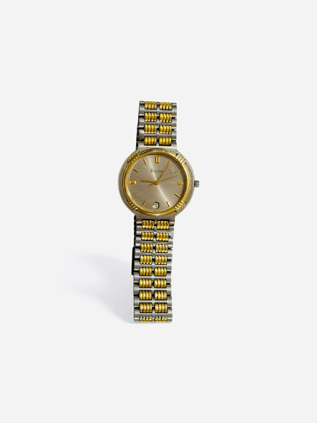 Vintage 1998 Bulova Quartz Men’s Two-Tone Watch - photo 3