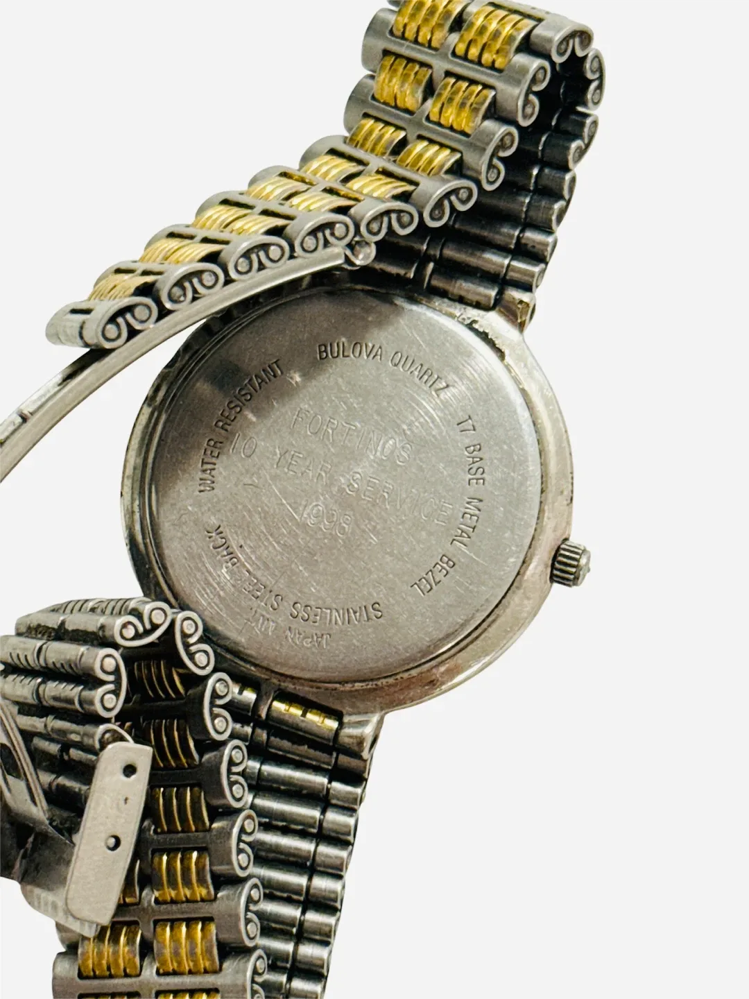 Vintage 1998 Bulova Quartz Men’s Two-Tone Watch image indicator(6)