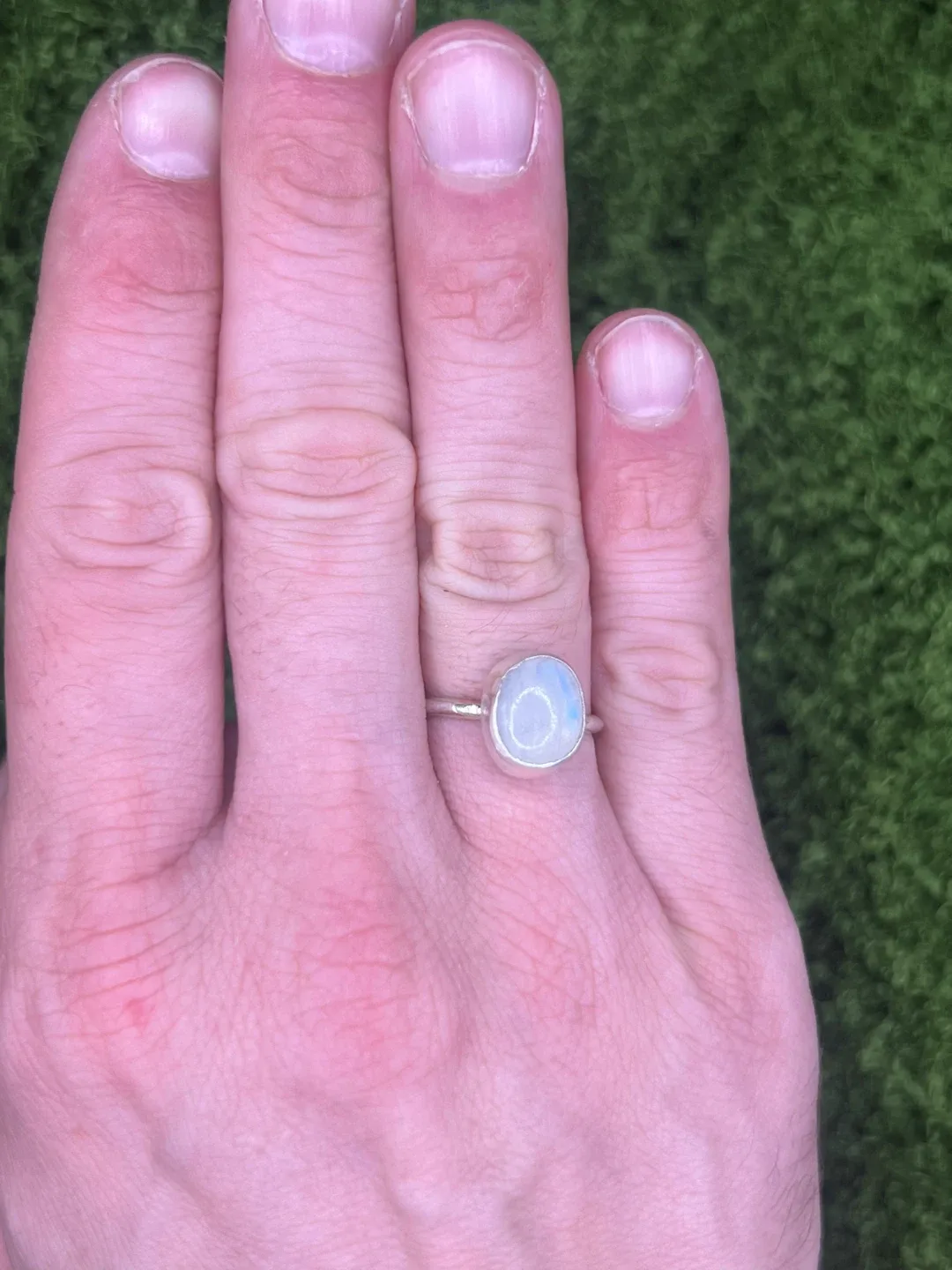 Silver Moonstone Ring