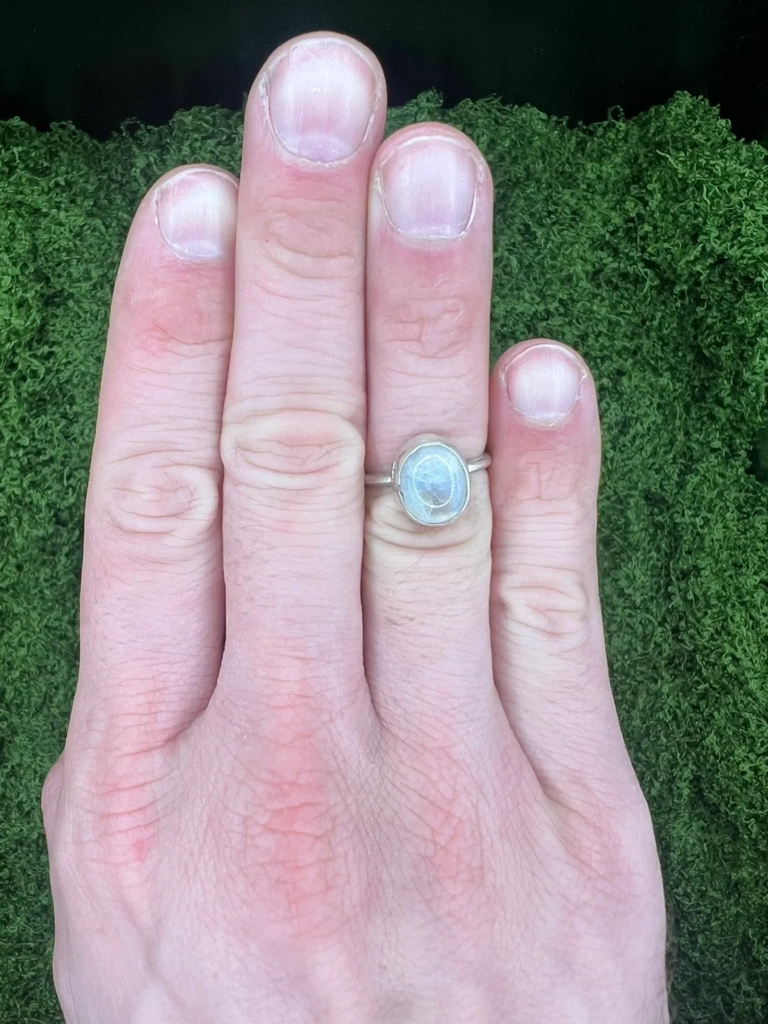 Silver Moonstone Ring