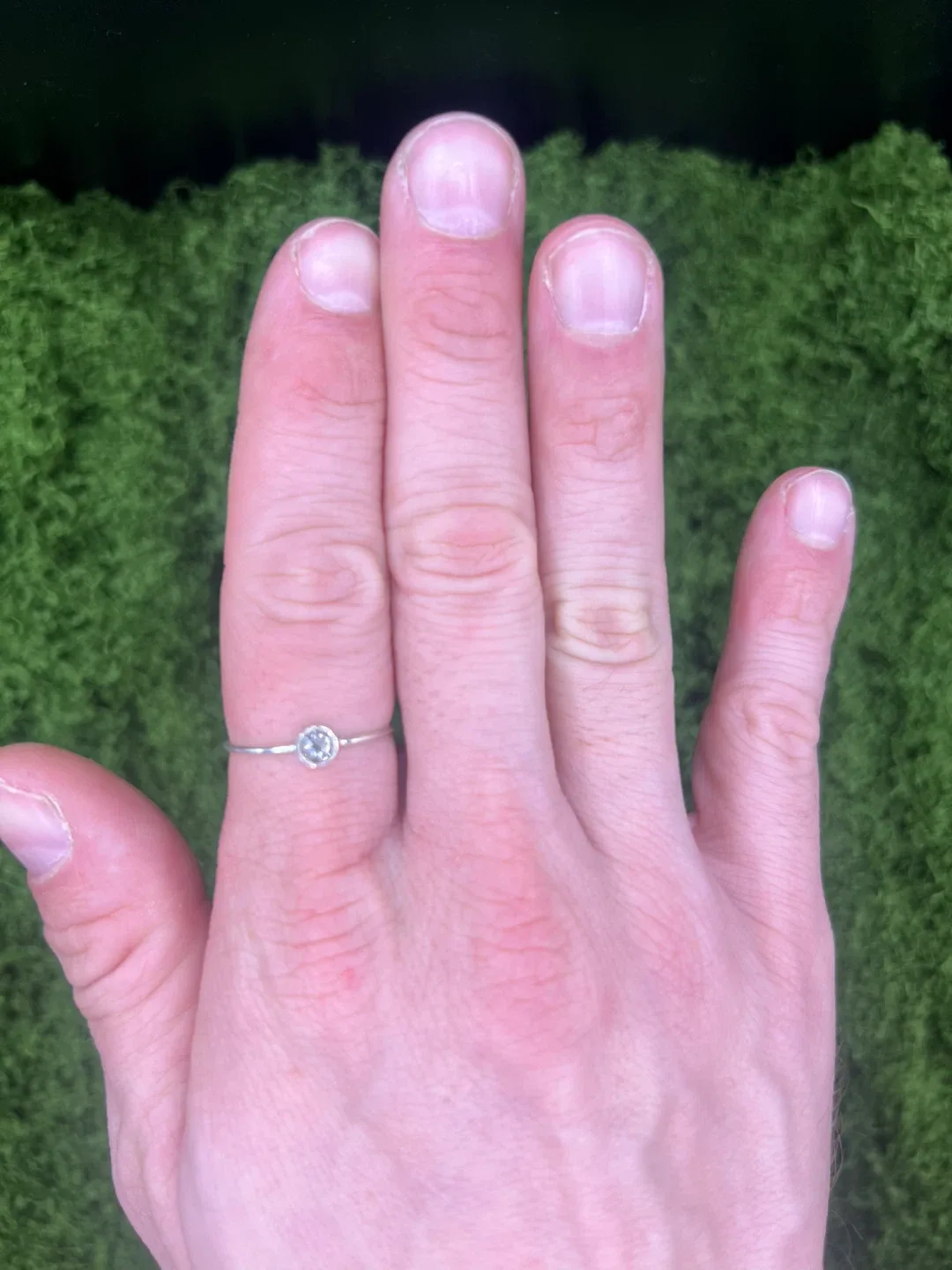 White Sapphire Stacker Ring