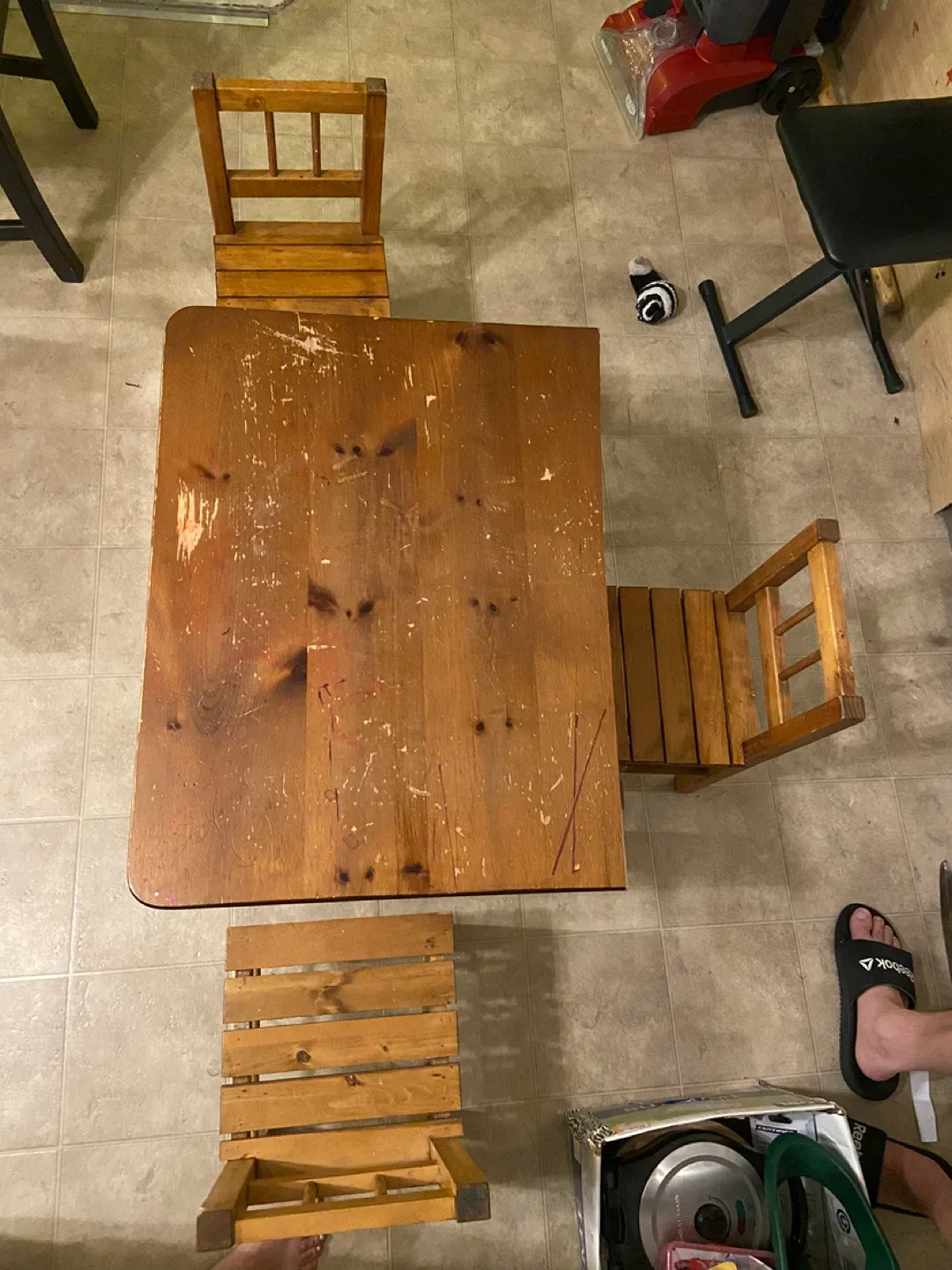 Kids Wooden Table & Chairs Set