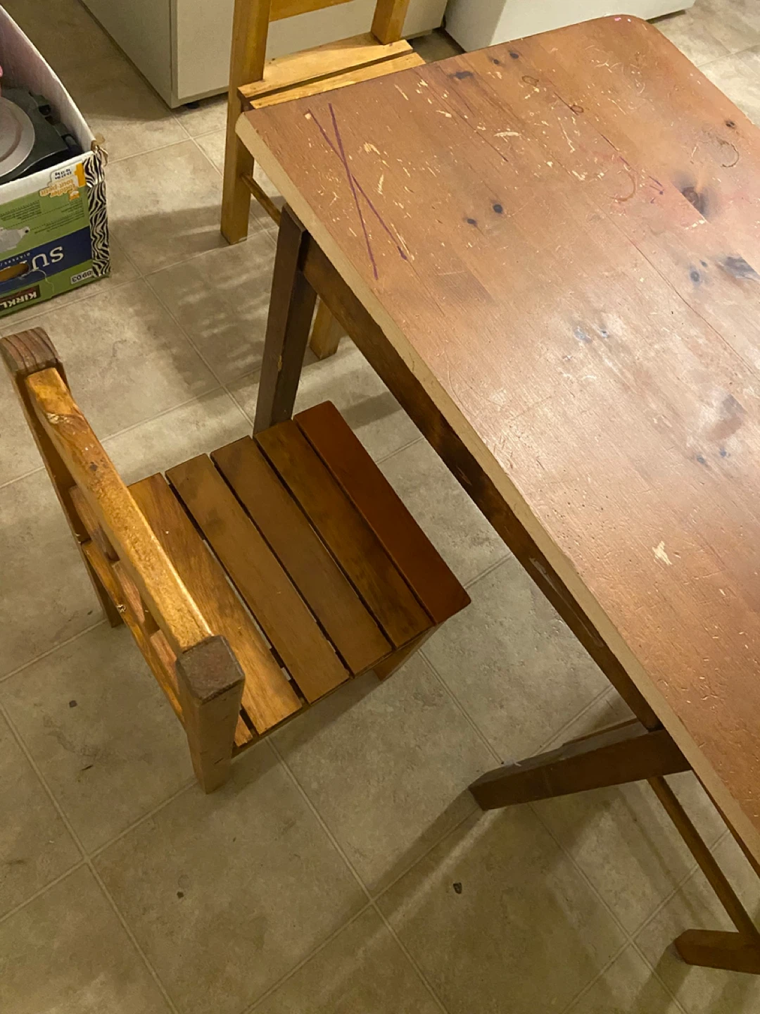 Kids Wooden Table & Chairs Set - photo 2