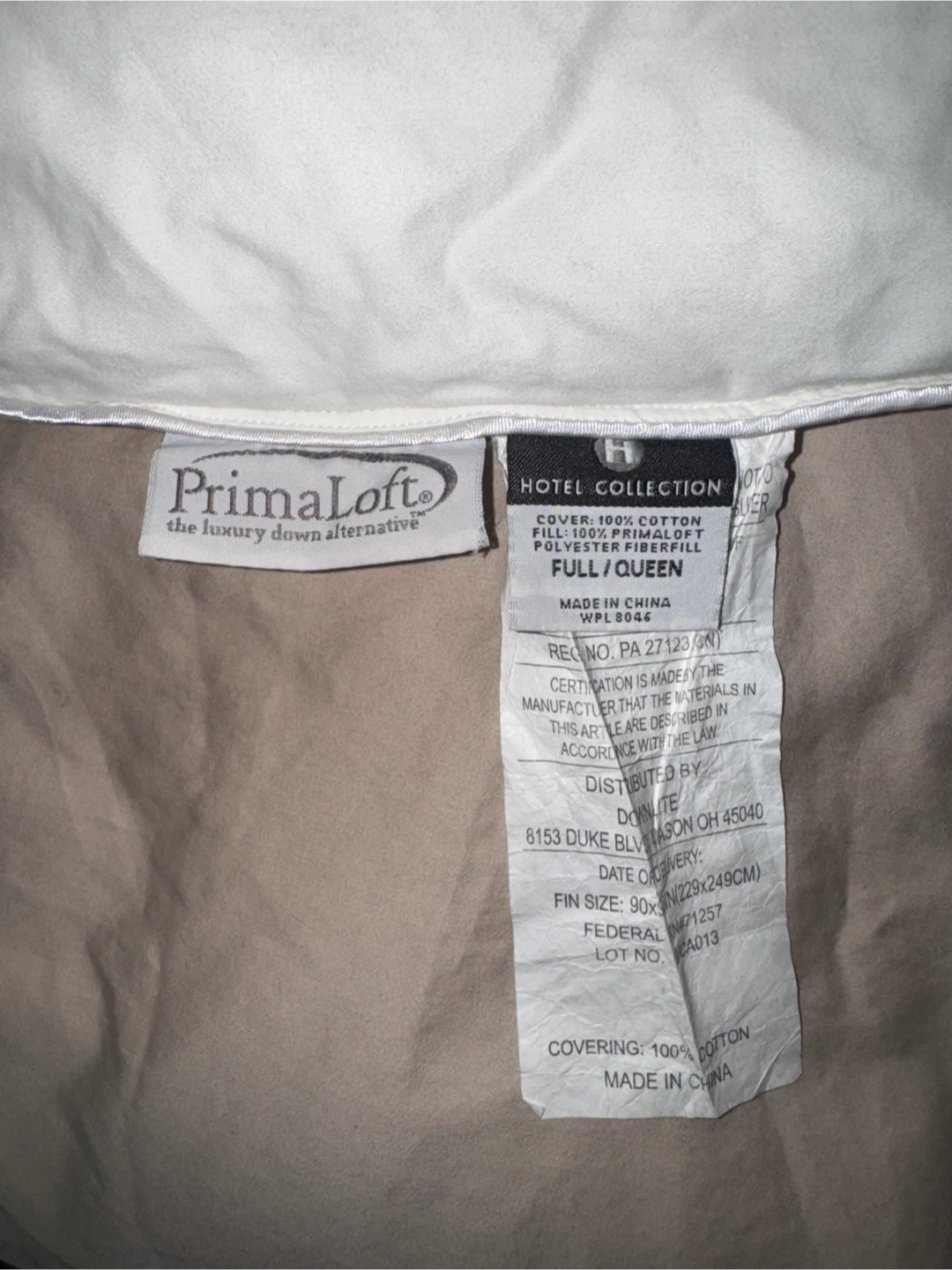 PrimaLoft Hotel Collection Full/Queen Comforter - photo 5