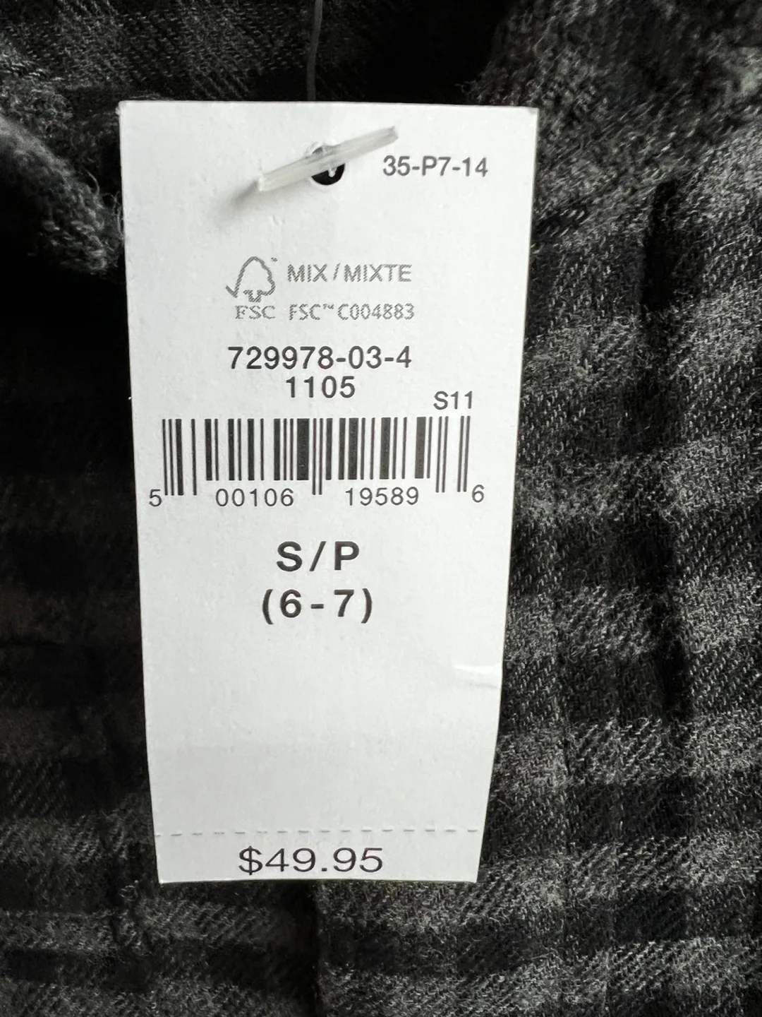 New Gap Kids Plaid Flannel Shirt - Size S (6-7) image indicator(3)