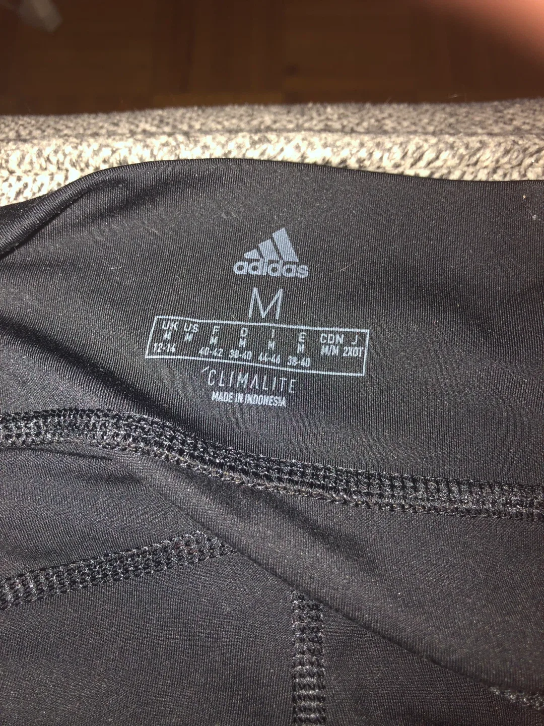 Adidas Climalite Black Leggings - Size Medium image indicator(2)