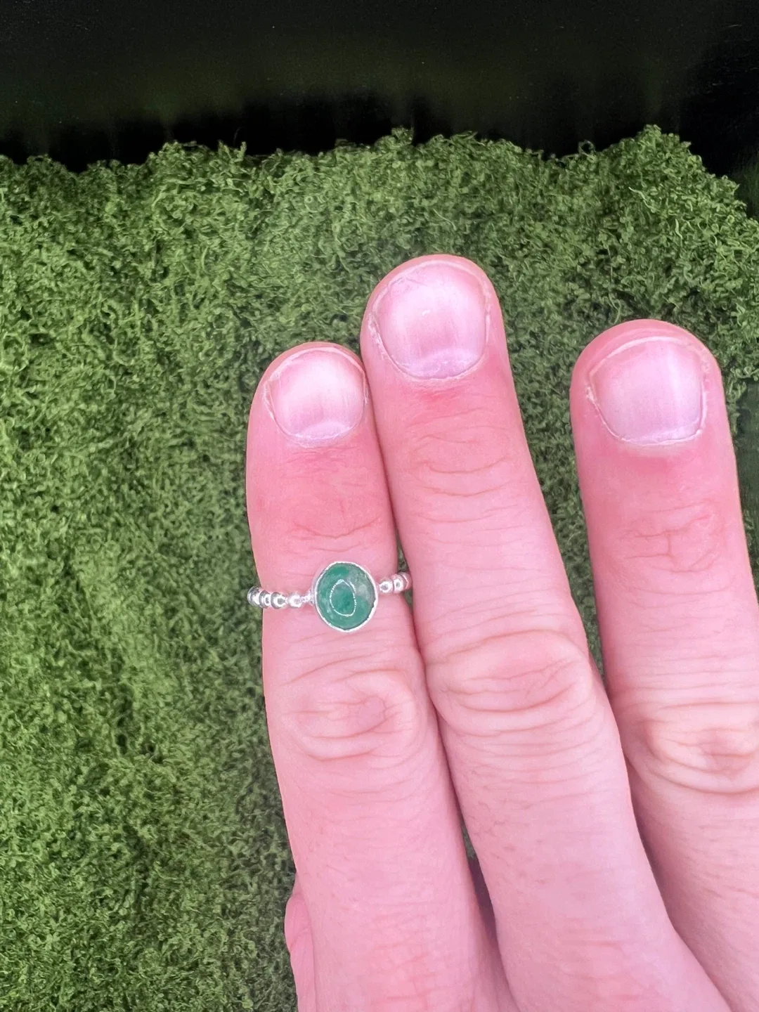 Zambian Emerald Stacker Ring