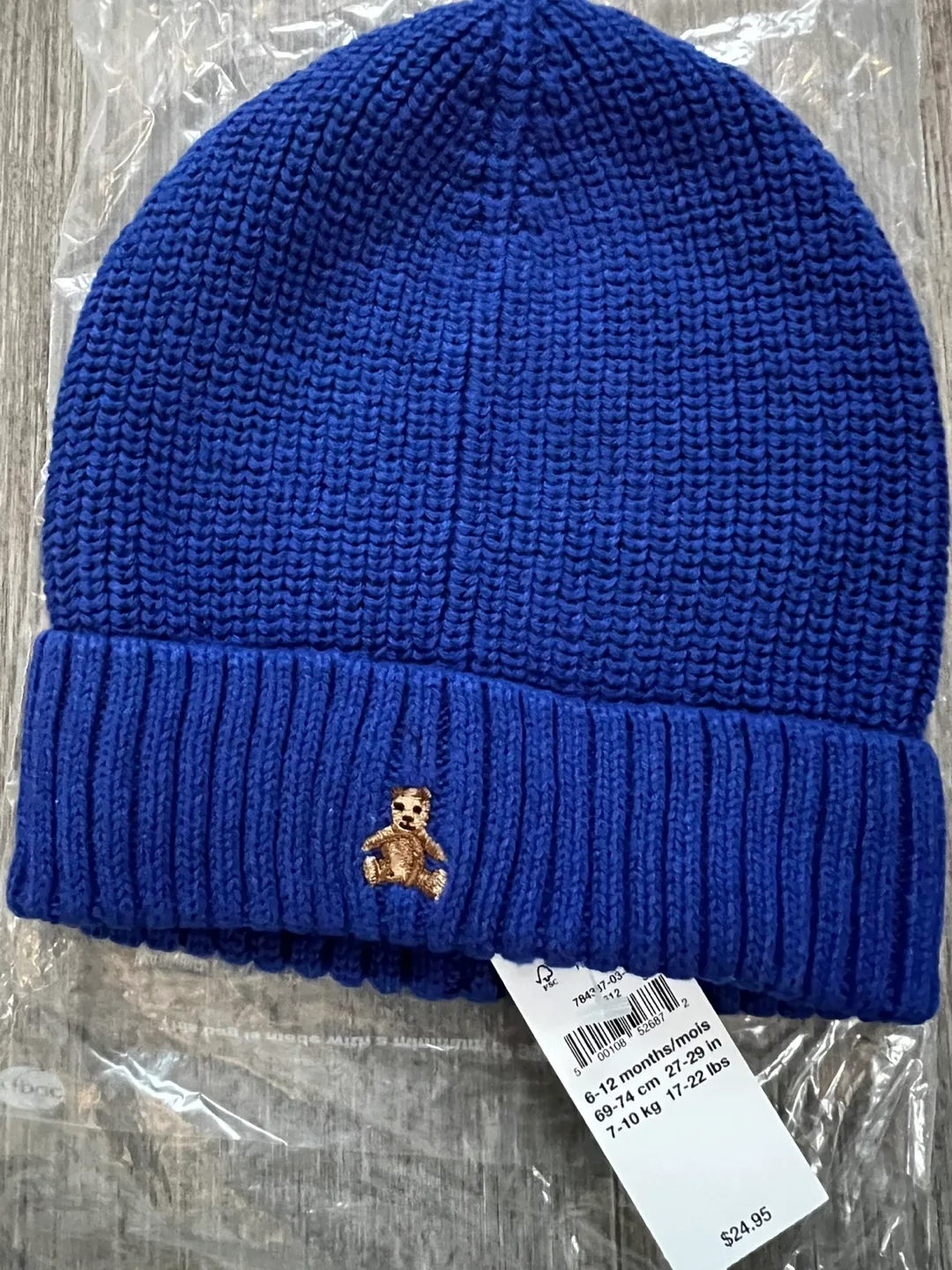 New Gap Baby Blue Knit Beanie 0-6 Months image indicator(4)