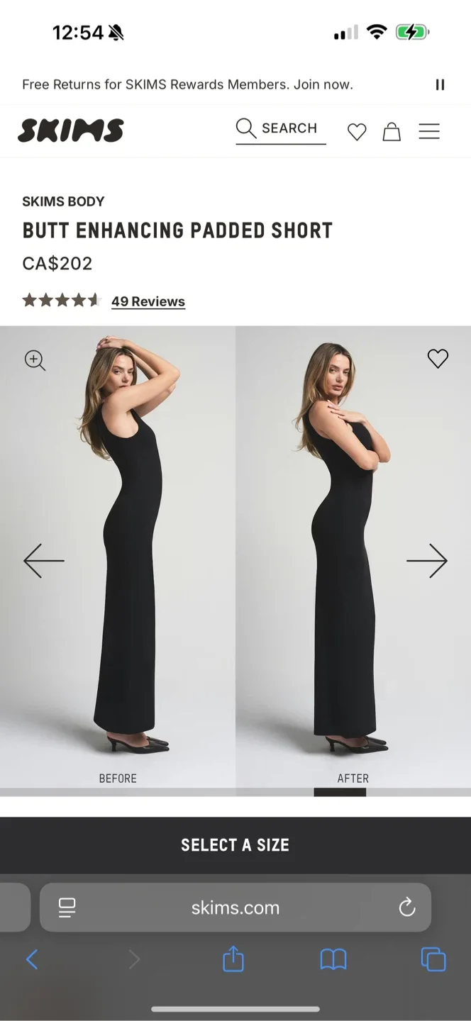 SKIMS Butt Enhancing Padded Short image indicator(2)