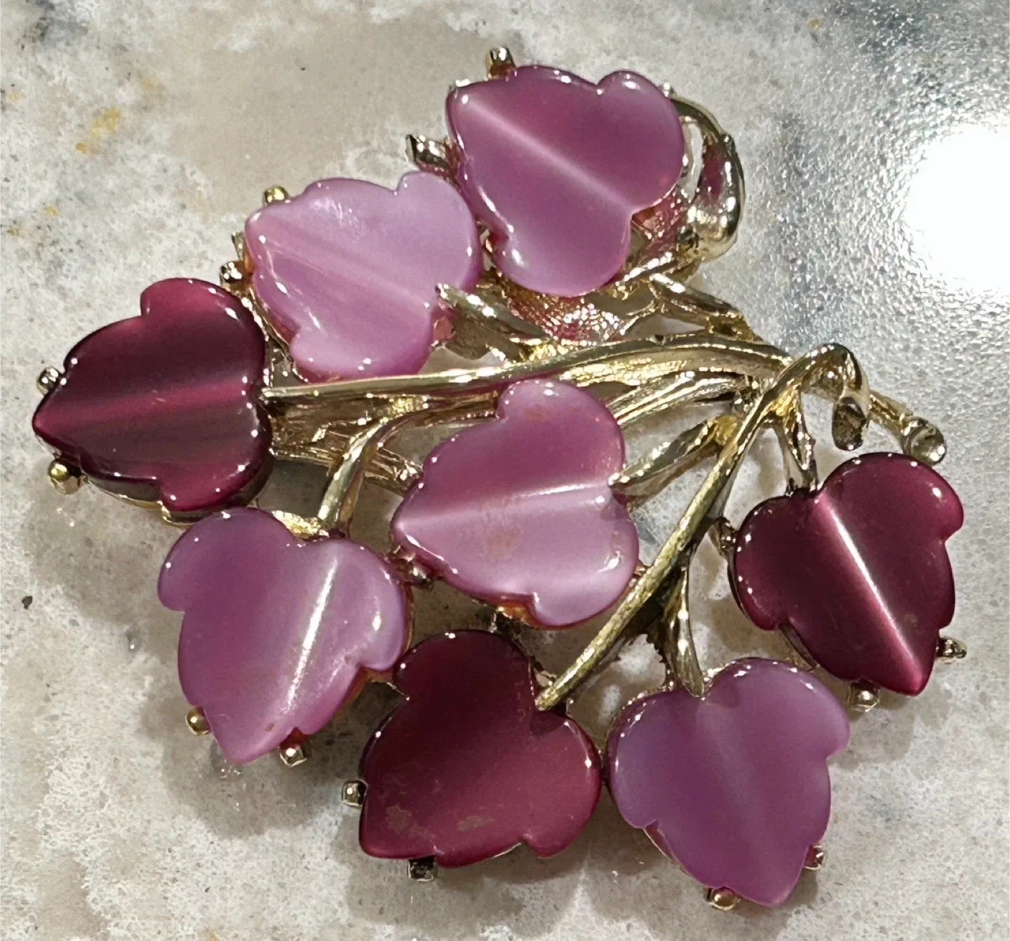 Vintage Purple Floral Brooch/Pin