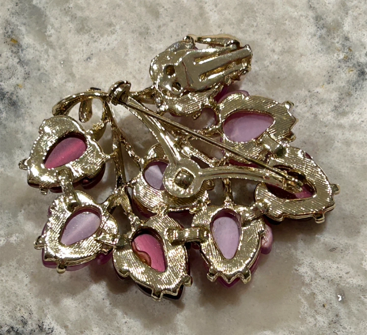 Vintage Purple Floral Brooch/Pin - photo 3