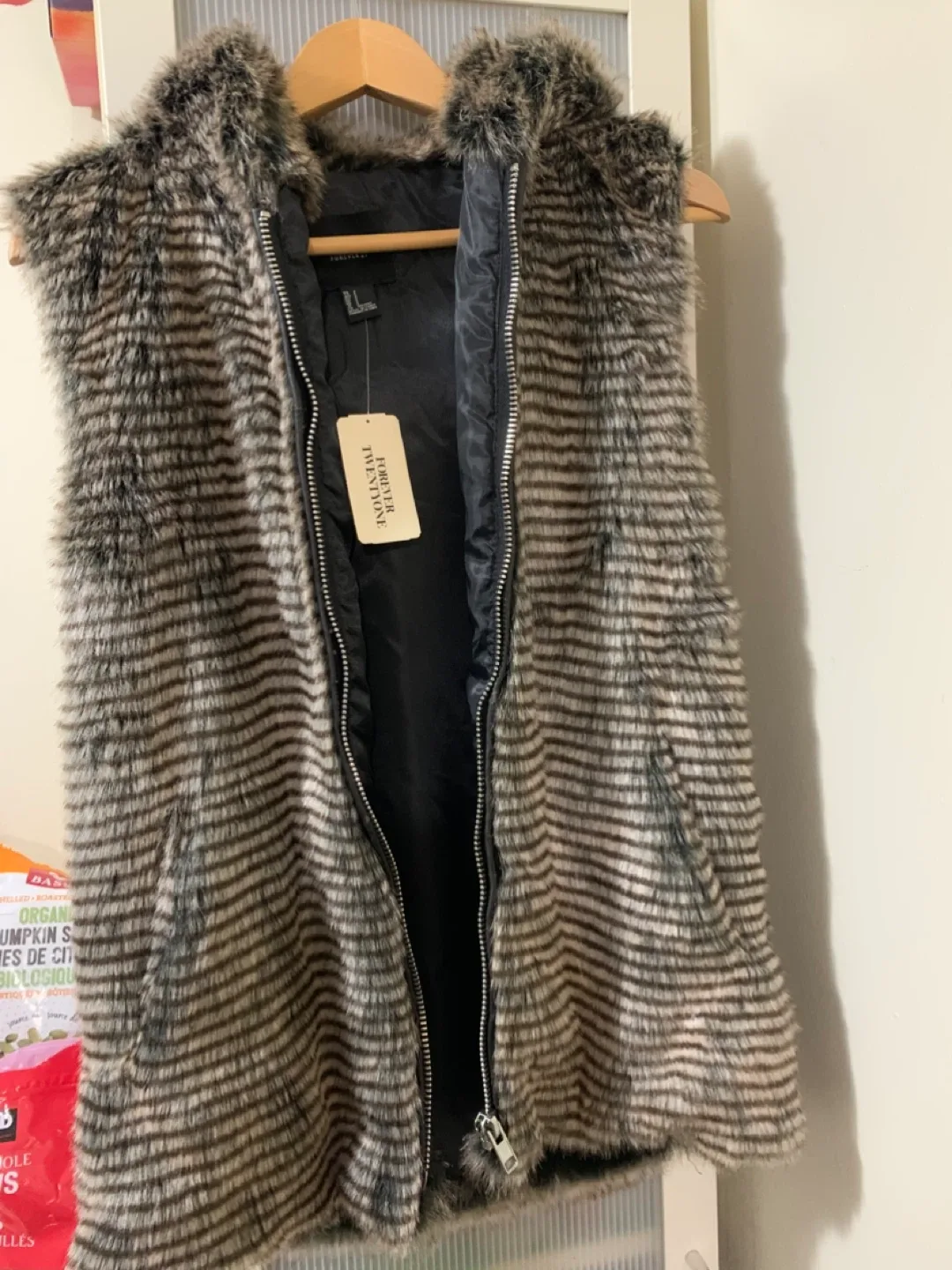 Forever 21 Faux Fur Vest - Size Small , brand new.