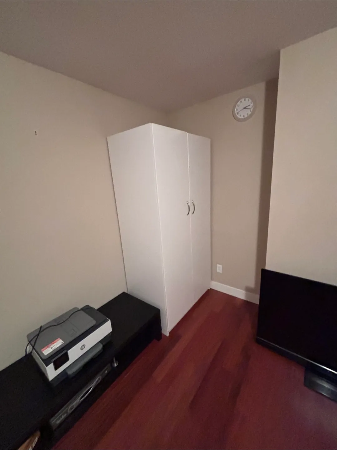 White Storage Cabinet with Shelves and two drawers