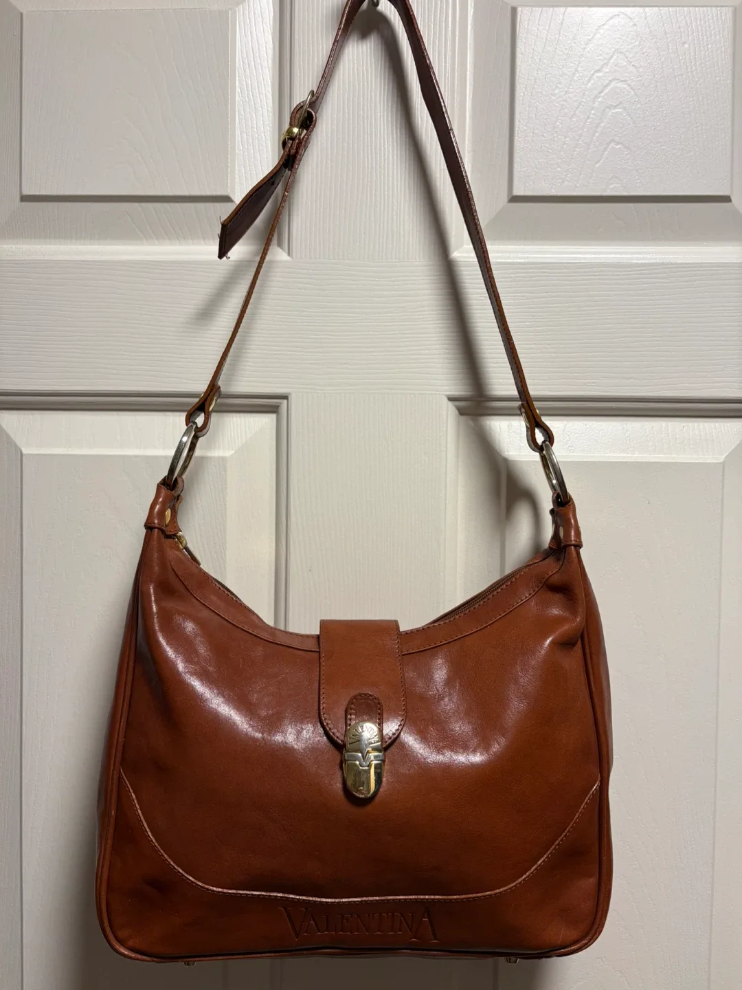 Valentina Italian Leather Shoulder Bag